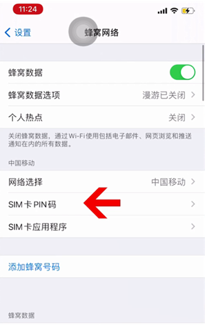 乐清苹果14维修网分享如何给iPhone14的SIM卡设置密码 